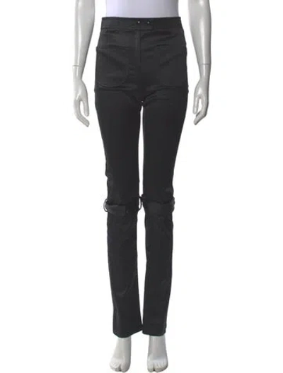 Pre-owned Courrèges Skinny Leg Pants In Gray