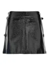 Courrèges Mini Multi Sangle Vinyl' Skirt In Black