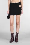 Courrèges Loop-knit Mini Skirt In Black