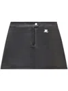 Courrèges Courreges Re Edition Faux Leather Mini Skirt In Black