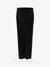 Courrèges Courreges Pre Long Ribbed Fitted Skirt In Black