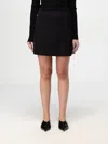 Courrèges Oblique Draped Polywool Mini Skirt In Schwarz