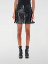 Courrèges Multi Sangle Vynil Mini Skirt In Schwarz