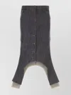 Courrèges Gray Reversed Denim Midi Skirt In Blue