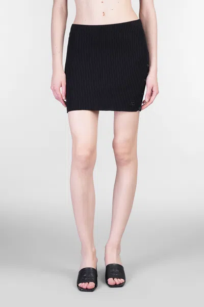 Courrèges Skirt In Black Cotton