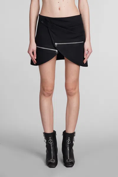 Courrèges Skirt In Black Cotton In 黑色