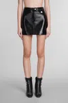 Courrèges Reedition Vinyl Mini Skirt In Black
