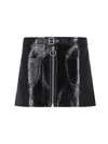 Courrèges Buckle-strap Crinkled Miniskirt