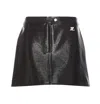 Courrèges Courreges Re-edition Vinyl Effect Mini Skirt Women In Black