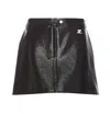 Courrèges Courreges Re-edition Vinyl Effect Mini Skirt Women In Black