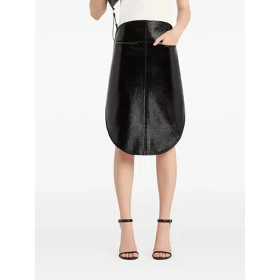 Courrèges High-waisted Skirt In Black