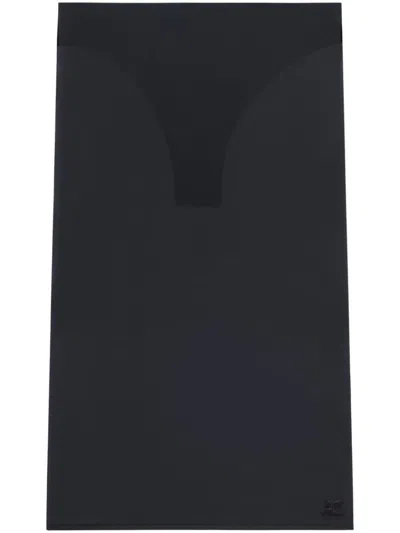 Courrèges Sheer Tube Midi Skirt In Black