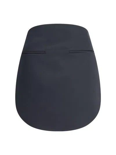 Courrèges Satin Miniskirt In Blue