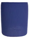 Courrèges Skirts Featuring Button Detailing And Ribbed Texture In Blue