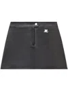 Courrèges Courreges Re Edition Faux Leather Mini Skirt In Black