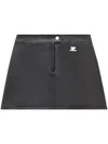 Courrèges Courreges Re Edition Faux Leather Mini Skirt In Black