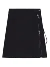 Courrèges Midi Skirt With Side Zip In Black