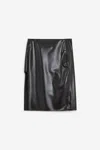 Courrèges Oblique Translucent Skirt In Black
