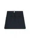 Courrèges 2-pocket Twill Mini Skirt In Black