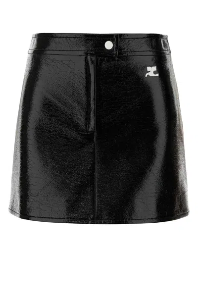 Courrèges Courreges Contrast Top With Buckle Detail In Black