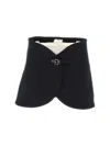 Courrèges Ellipse Buckled Mini Skirt - Women's - Polyester/acetate In Black