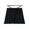 Courrèges Slash Ellipse Crepe Jerse Mini Skirt Clothing In Black