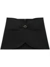 Courrèges Ellipse Buckled Mini Skirt - Women's - Polyester/acetate In Black