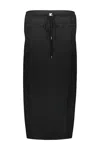 Courrèges Drawstring Tracksuit Maxi Skirt In Black