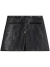 Courrèges Minigonna Heritage In Cotone Con Zip E Tasche In Black