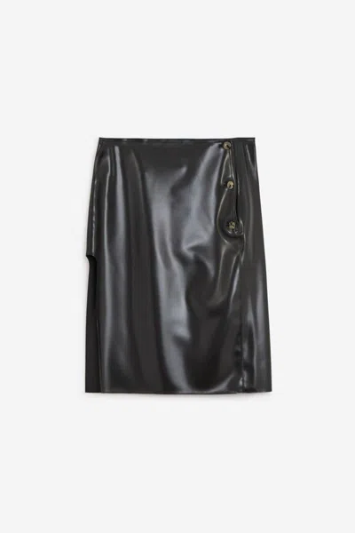 Courrèges Oblique Translucent Skirt In Black