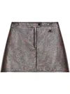 Courrèges High-waisted Miniskirt In Havana/tortoise