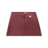 Courrèges A-line Skirt In Dark Red Stretch-cotton Faux Leather In Red