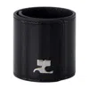 Courrèges Slap Bracelet Courreges Leather Black In Black