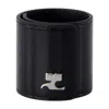 Courrèges Slap Bracelet Courreges Leather Black In Black