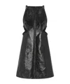 Courrèges Slash Buckle Sleeveless Minidress In Black