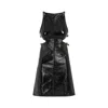 Courrèges Buckle-detailed Patent-finish Minidress In Black