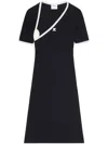 Courrèges Black & White Slash Contrast Minidress
