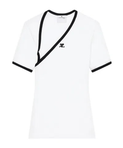 Courrèges Courregès Slash T Shirt In White