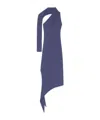 Courrèges Slash Crepe Maxi Dress In Blue