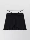 Courrèges Slash Ellipse Crepe Jerse Mini Skirt Clothing In Black