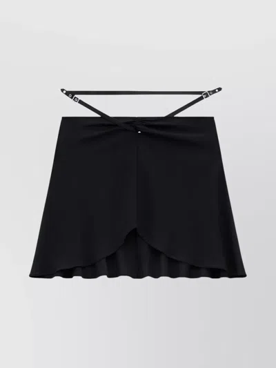 COURRÈGES SLASH ELLIPSE CREPE JERSE MINI SKIRT