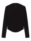 Courrèges Slash-neck Sweater In Black