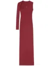 Shop Courrèges Slash Ribbed Knit Dress In Red