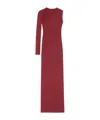 Shop Courrèges Slash Ribbed Knit Dress In Red