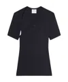 Shop Courrèges Slash T-shirt In Black