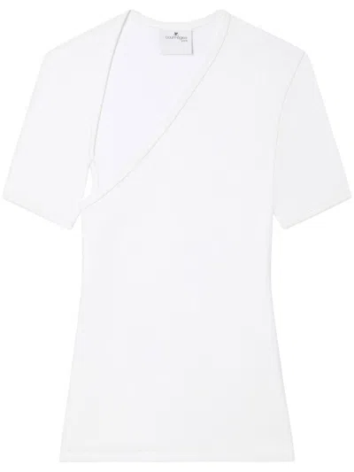 Courrèges Slash T-shirt In White