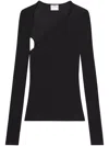 Courrèges Slash Top In Black