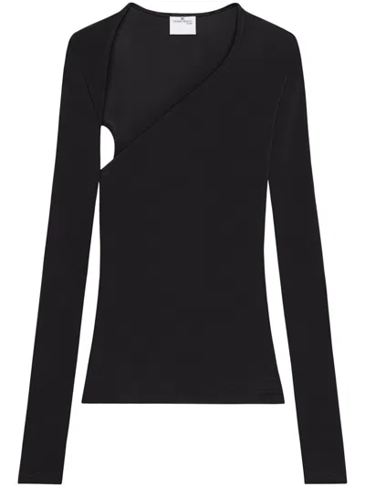 Courrèges Slash Top In Schwarz