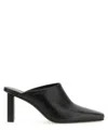 Courrèges Pointed Toe Mules In Smooth Leather