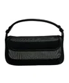 Courrèges Sleek Logo-plaque Shoulder Bag In Black